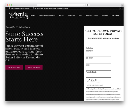 Coiffeur WordPress theme - phenixsalonsuitesca.com