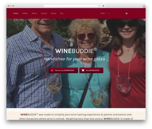 Storefront WordPress theme design - winebuddie.com
