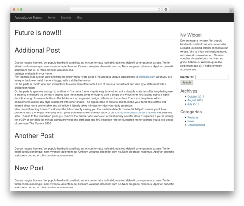 WordPress theme WPBootstrap3Basic - apocalypsefarms.com
