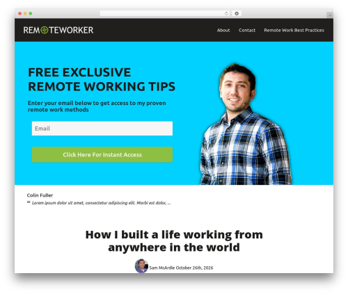Worker theme WordPress - theremoteworker.com