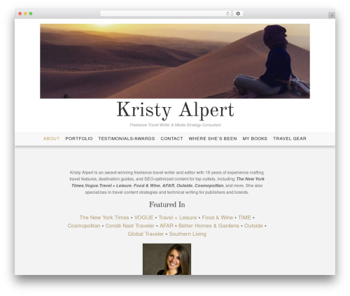 Article Lite WordPress website theme - kristyalpert.com