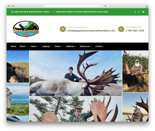 Best WordPress theme Huntar - biggamehuntingnewfoundland.com/wp