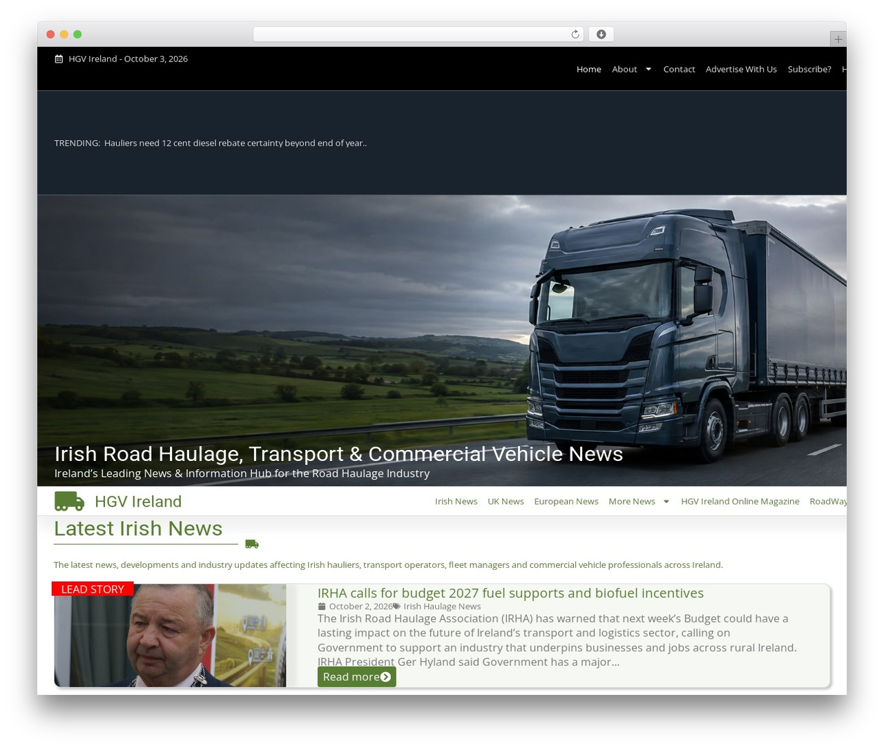 HGV Ireland WordPress theme - hgvireland.com