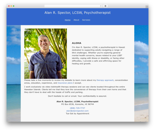 OneColumn WordPress theme - alanrspector.com