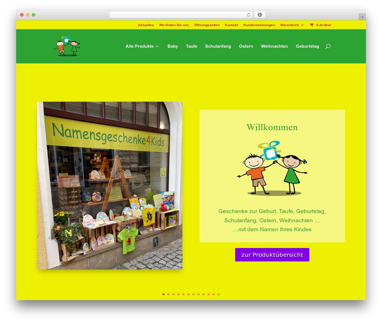 Theme WordPress Divi - namensgeschenke4kids.de