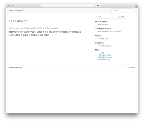 WordPress theme wp-bootstrap - agenziacappelli.com