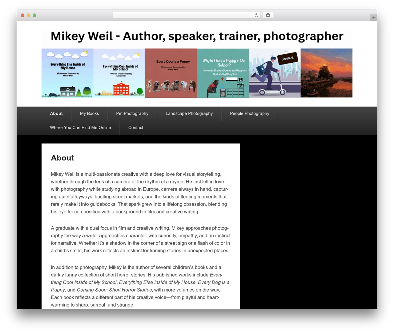 Catch Evolution WordPress theme - mikeyweil.com