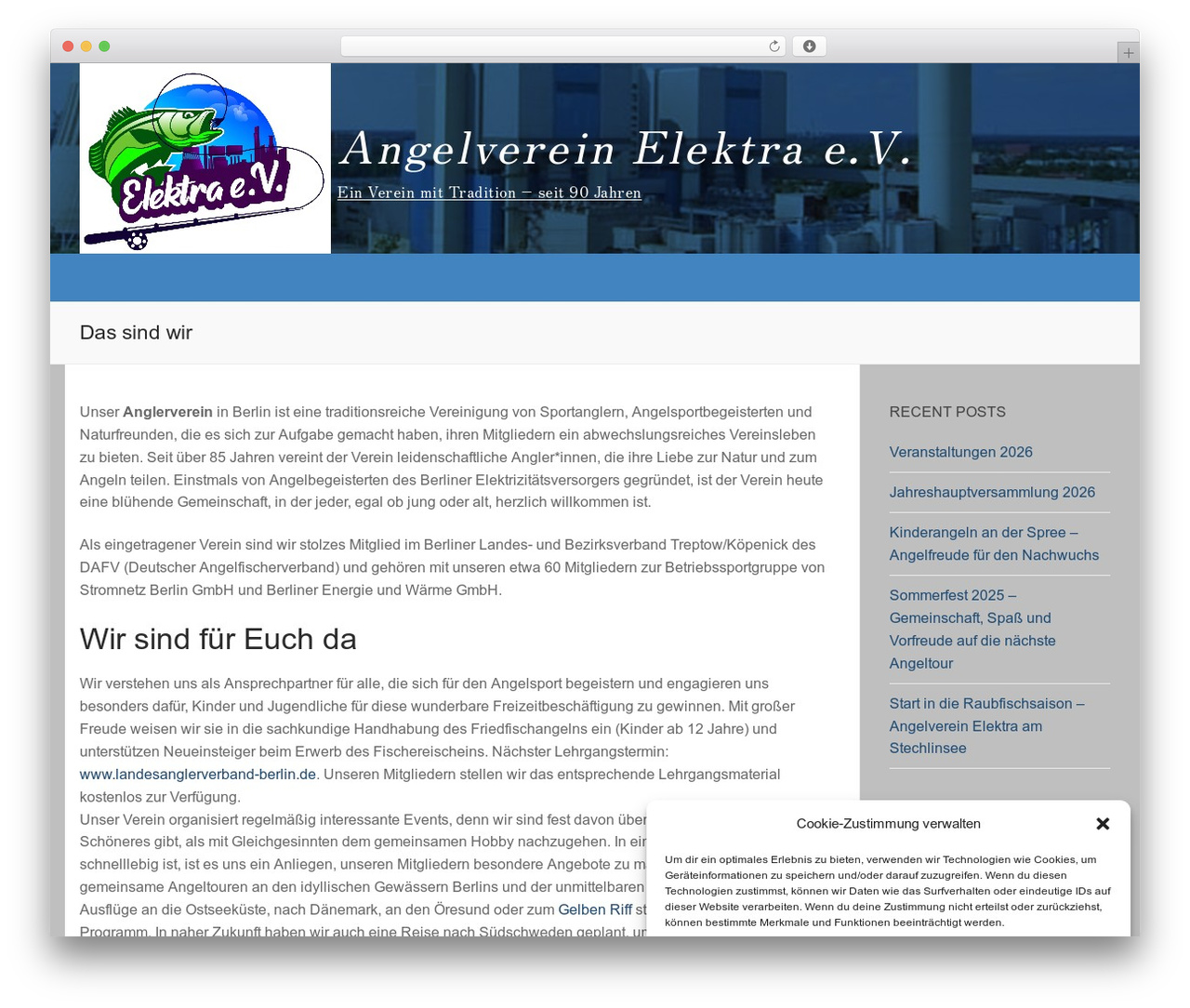 Customify theme WordPress - elektra-ev.de
