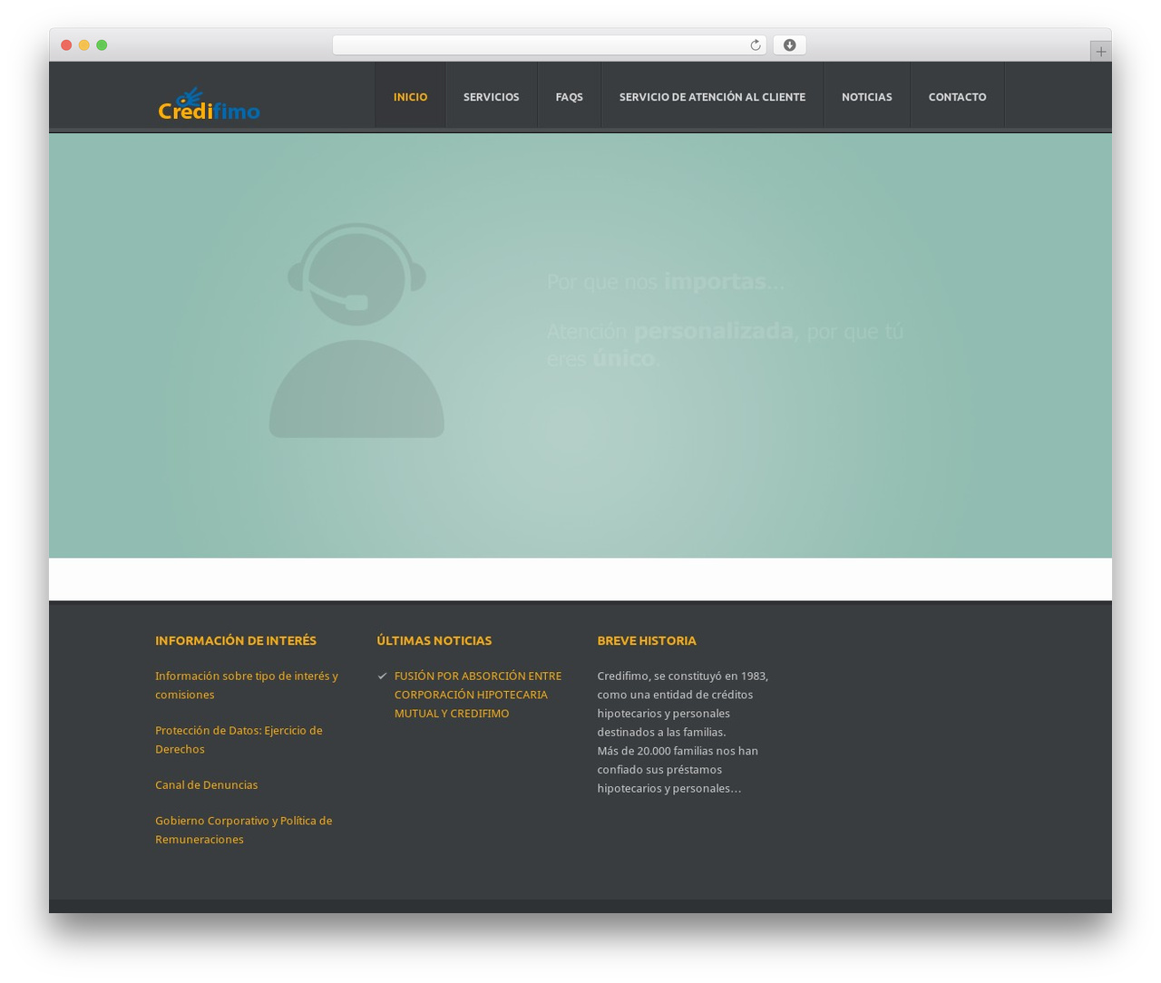 Theme WordPress minimum - credifimo.es