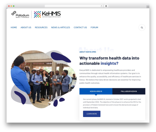 Webteck theme WordPress - kenyahmis.org