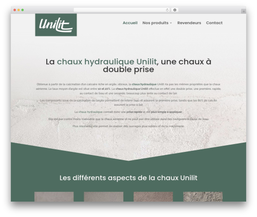 WordPress theme Divi - chaux-unilit.be