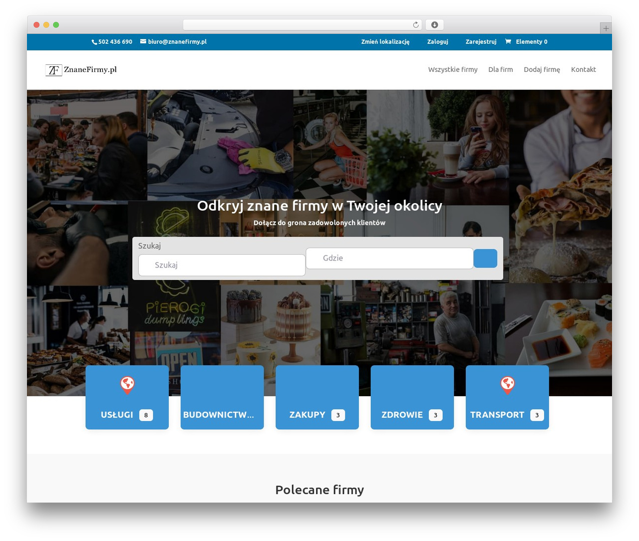 WordPress theme Divi - znanefirmy.pl