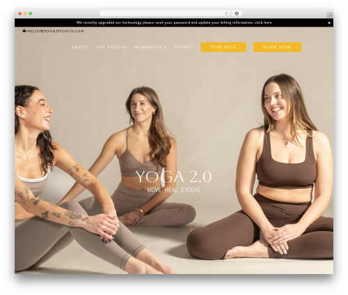 Divi WordPress theme - yoga2point0.com