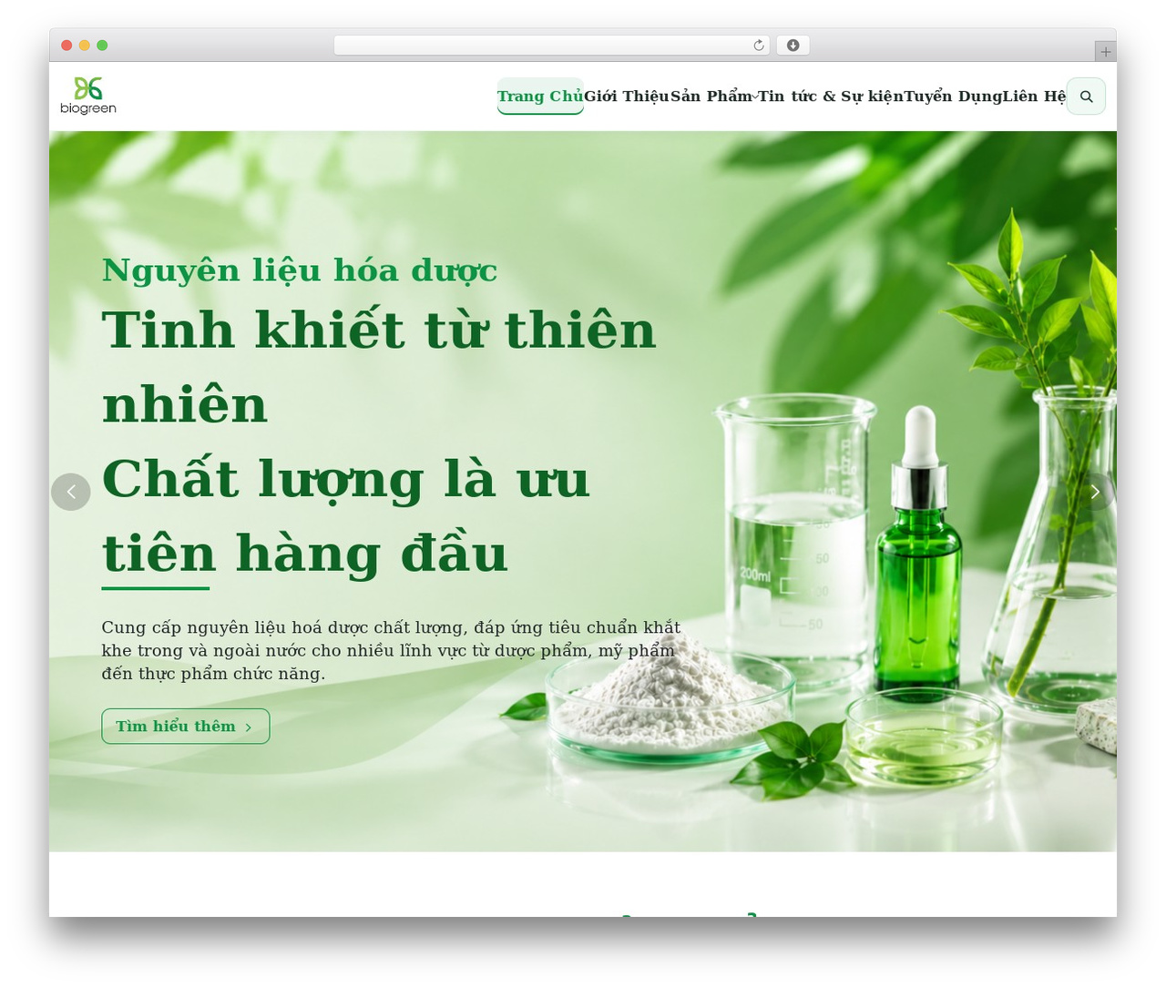 pharma WordPress theme - nguyenlieuhoaduoc.vn
