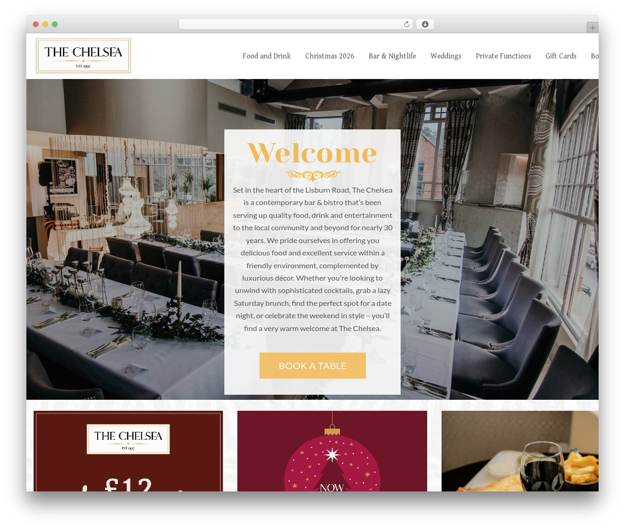 Lambda WordPress theme - thechelseabar.com