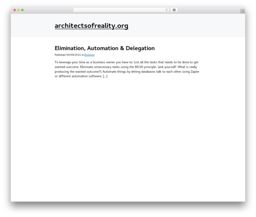newcss WordPress theme - architectsofreality.org