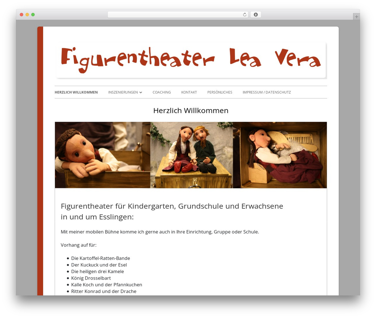 Tiny Framework best WordPress theme - figurentheater-leavera.de