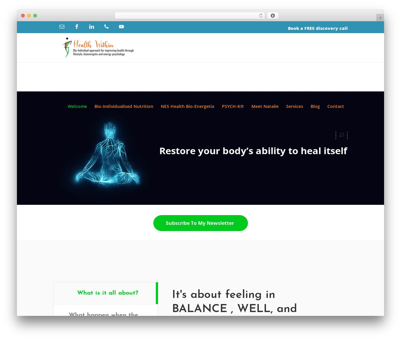 Wellspring WP theme - healthwithinent.com