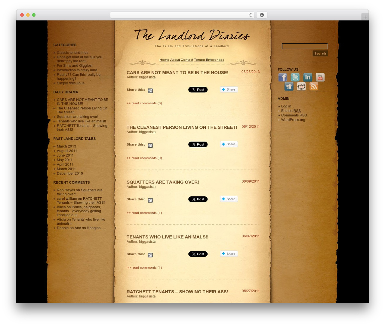 WordPress theme 82 best WordPress theme - thelandlorddiaries.com