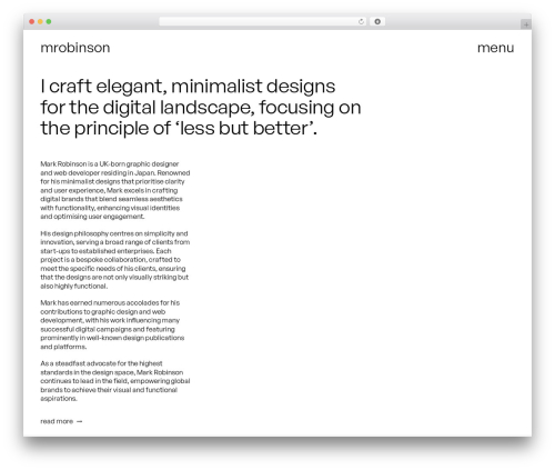 Edificio WordPress page theme - mrmrobinson.com