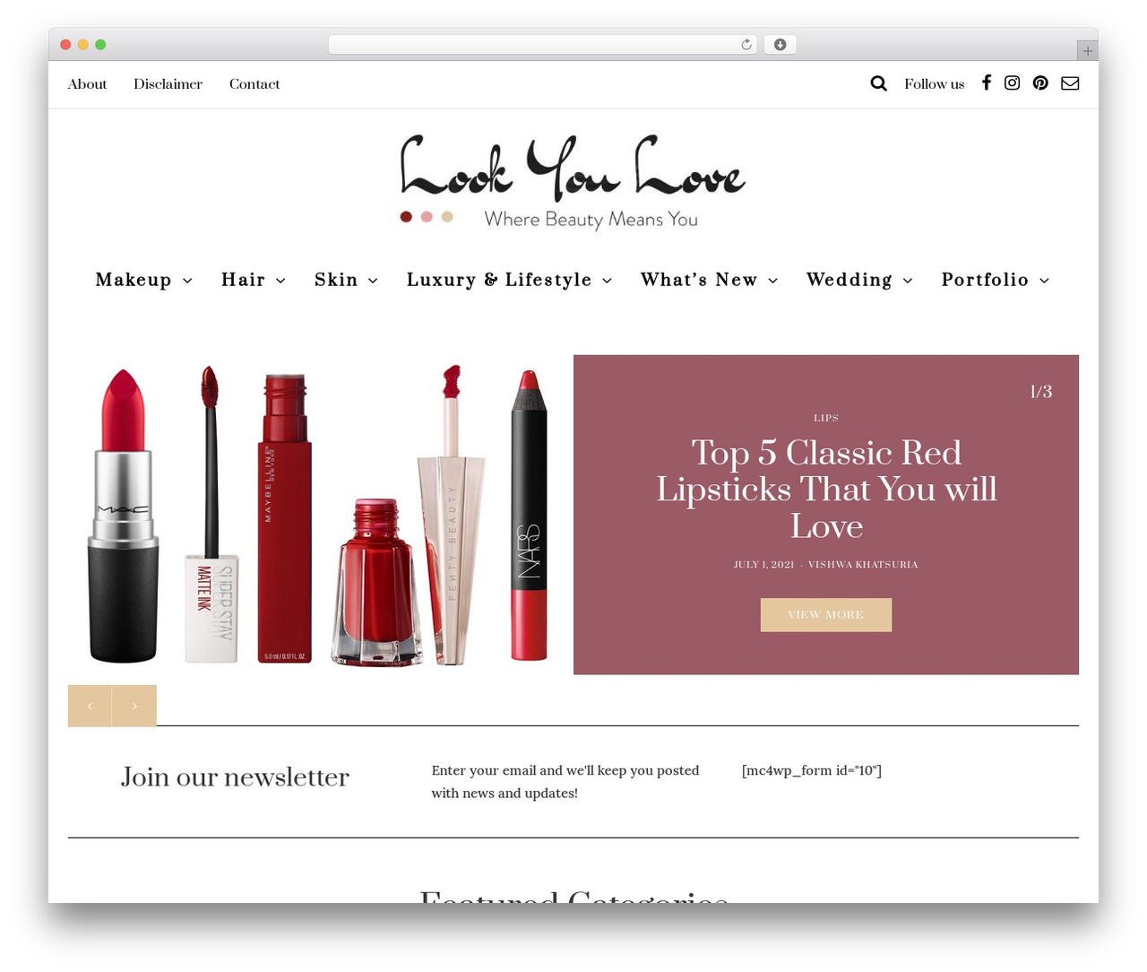 Child of Florian WordPress theme - lookyoulove.com