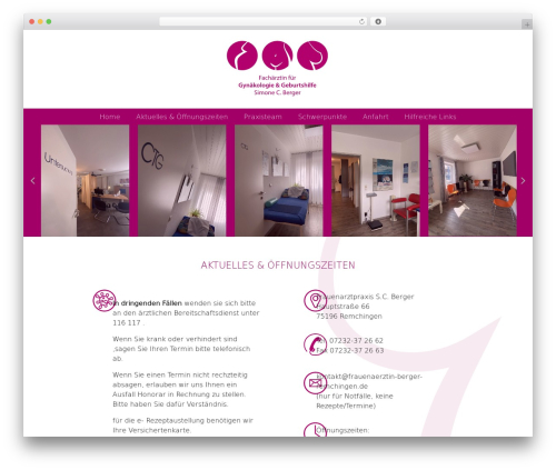 pixelitos WP Bootstrap Simone Berger (Bootstrap 4) WordPress website theme - frauenaerztin-berger-remchingen.de