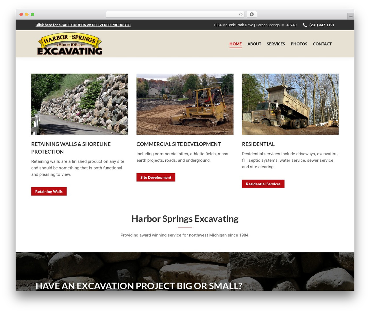 WordPress theme The7 Classic - hsexcavating.net
