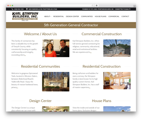 WordPress theme The7 Classic - karlstimpsonbuilders.com