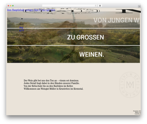 WordPress theme Bricks - www.weingutmueller.at