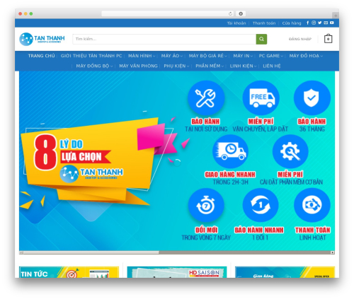 WordPress theme Flatsome - tanthanhpc.vn