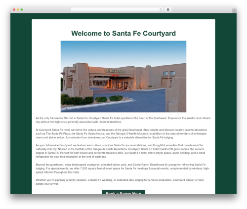WordPress theme Responsive Pro - santafecourtyard.com