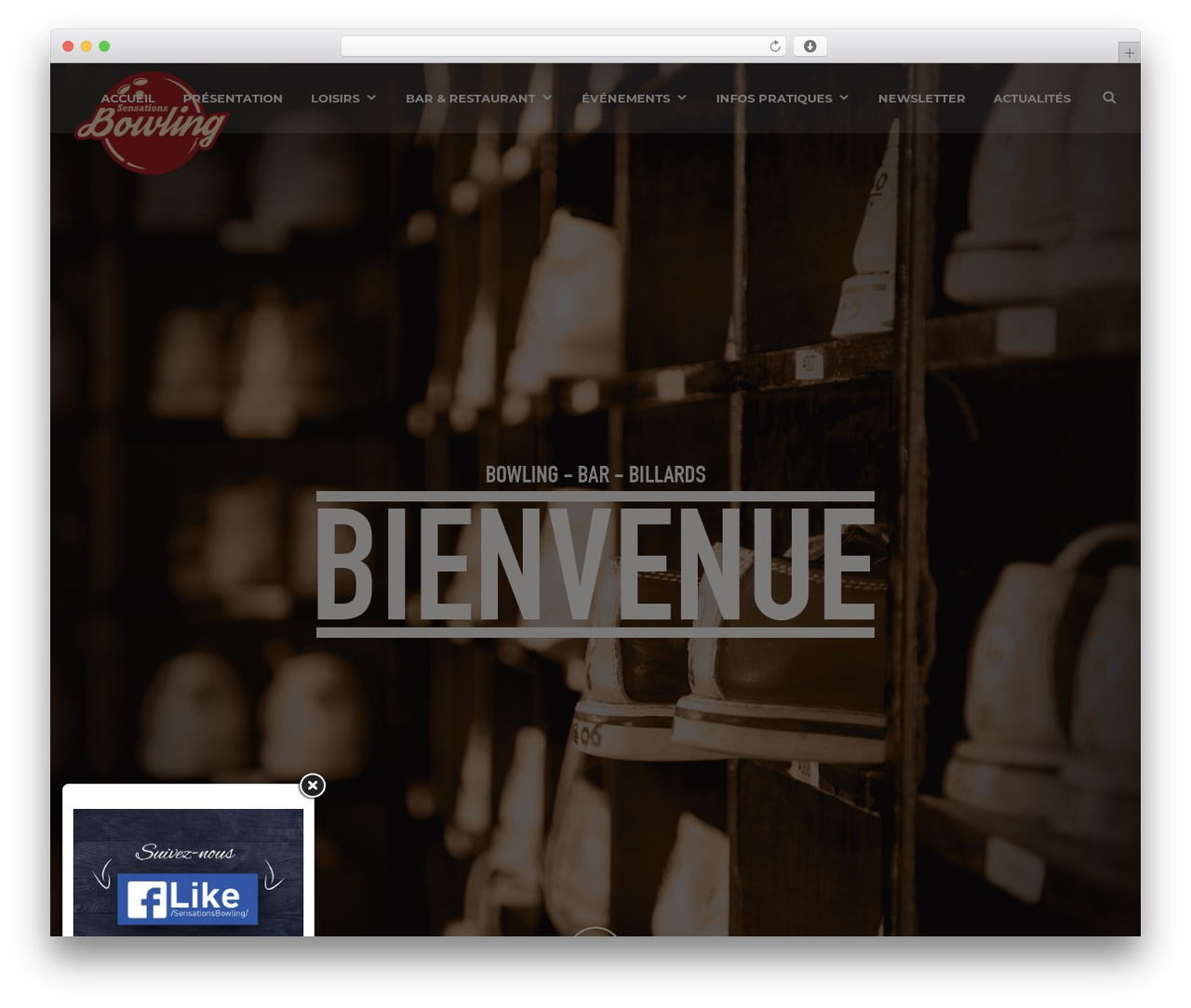 Bite theme WordPress - sensationsbowling.com