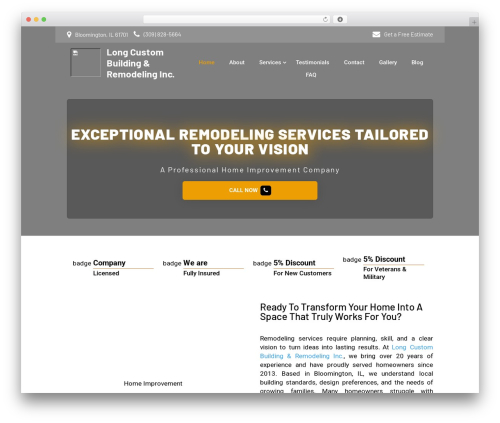 Divi WordPress theme - longcustombuildings.com