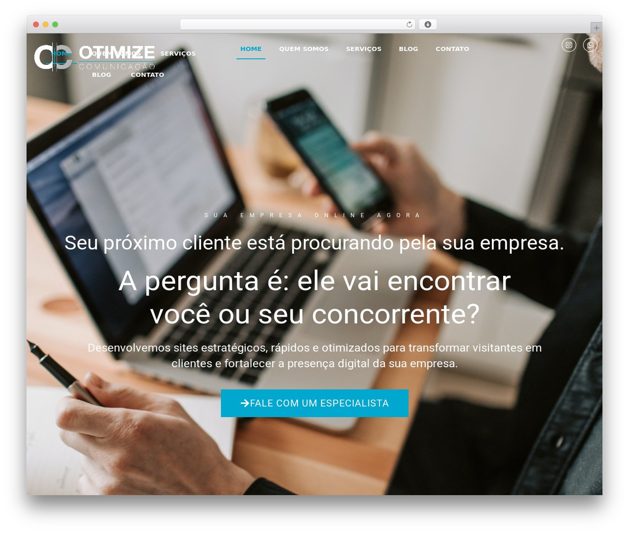 WordPress theme Hello Elementor - otimizecomunicacao.com.br