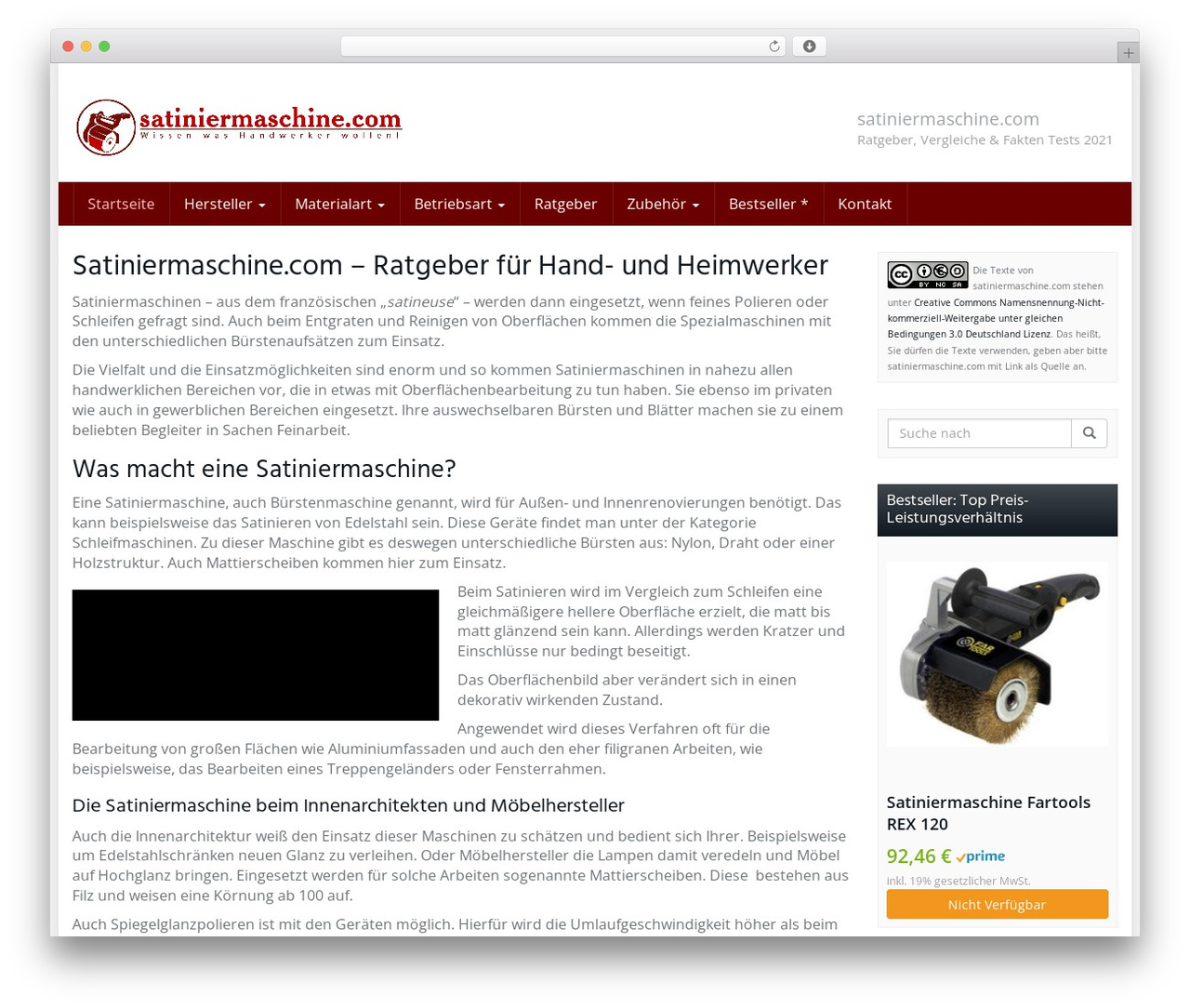 Affiliate Theme WordPress theme - satiniermaschine.com