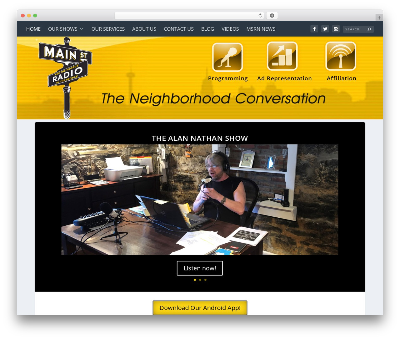 Extra theme WordPress - mainstreetradionetwork.com