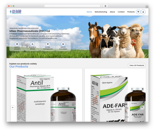Theme WordPress Pharma Theme - izfaarpharma.com