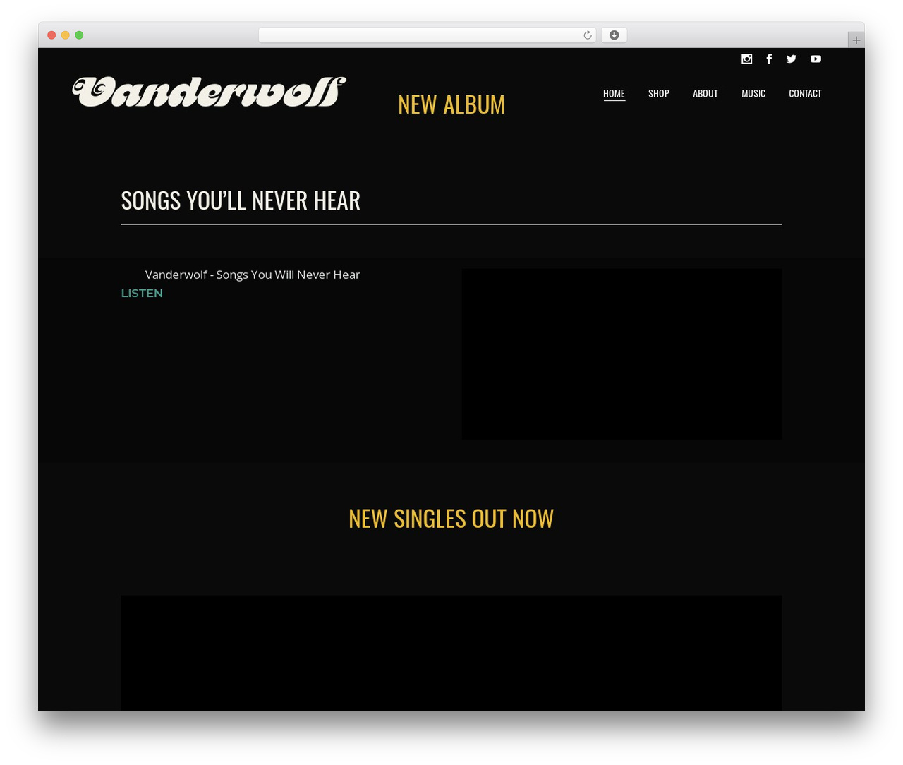 Bridge top WordPress theme - vanderwolfmusic.com