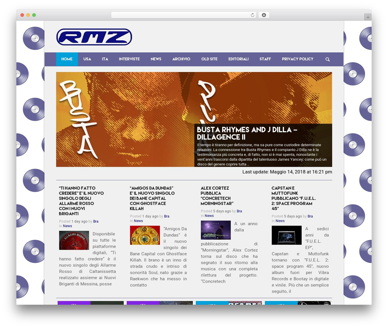 Puzzles WordPress theme design - rapmaniacz.com