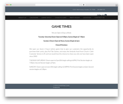 Pl section meganav WordPress plugin - thefamilybingocenter.com