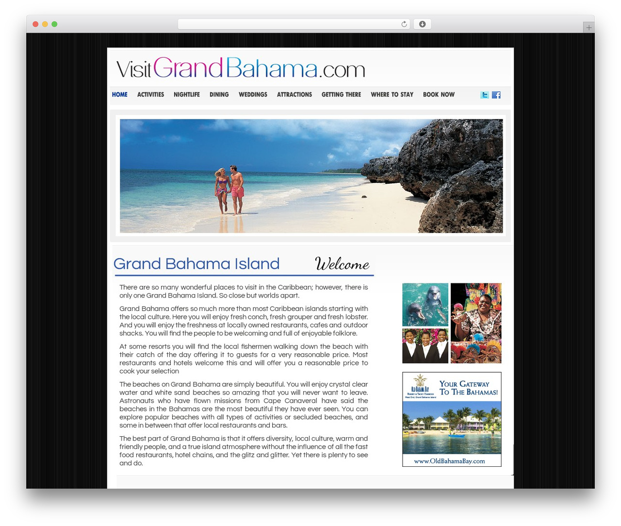 WordPress website theme WordPress Theme 1049 - visitgrandbahama.com