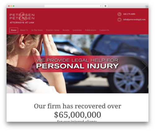 WP theme Lawyers - petersenlegal.com