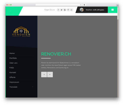 Buildify WordPress theme - renovier.ch