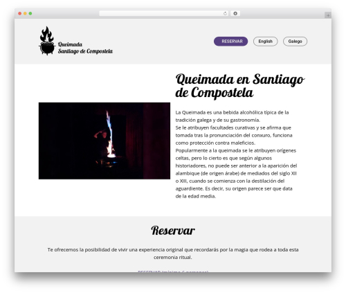 Queimada WordPress theme - queimadasantiagodecompostela.com