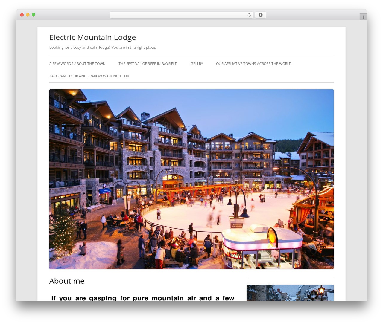 Tiny Framework theme WordPress free - electricmountainlodge.com