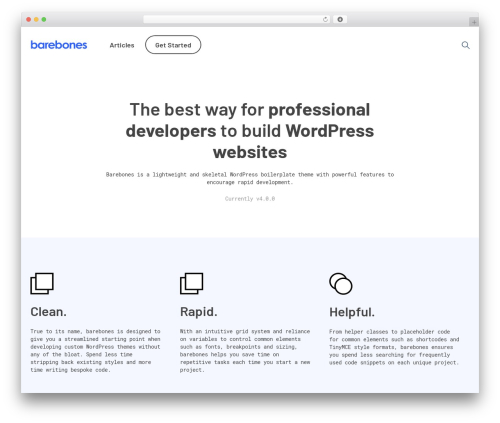 WordPress theme Barebones - barebones.dev