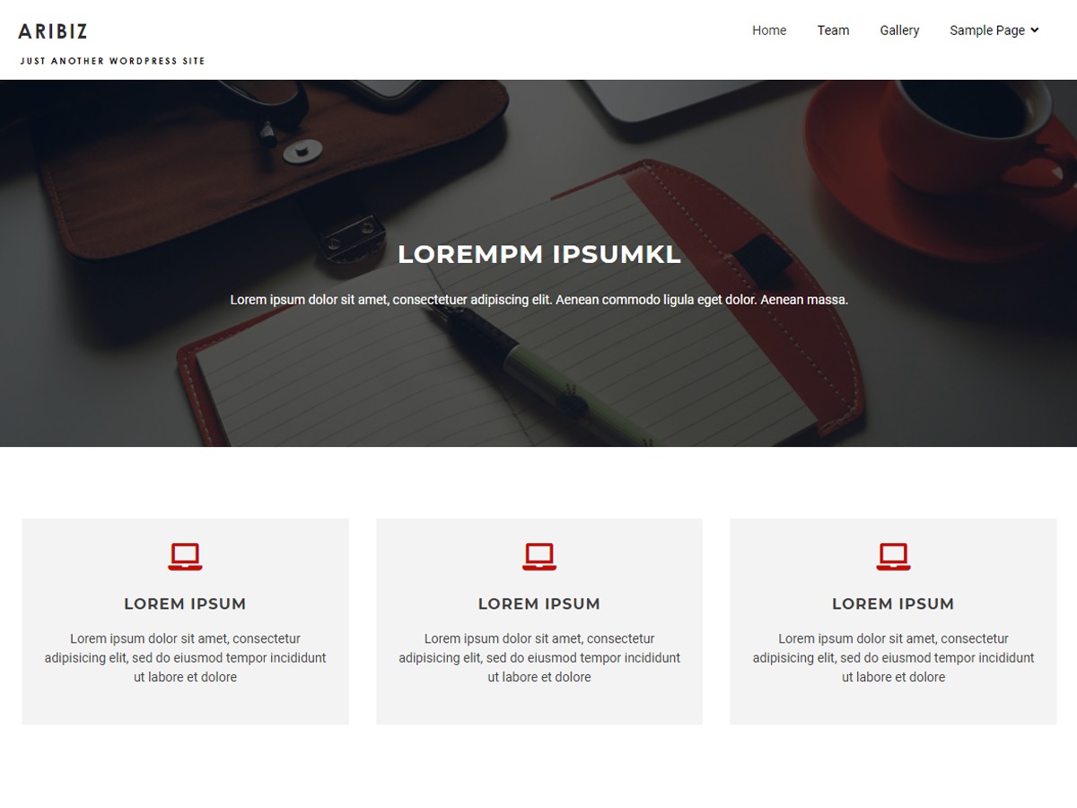 Aribiz personal WordPress theme by Arinio Themes