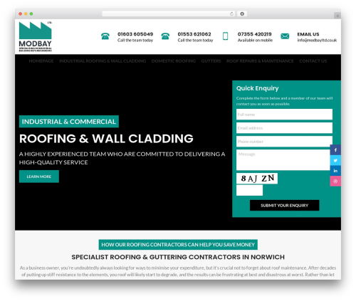 PlusW WordPress theme - modbayltd.co.uk
