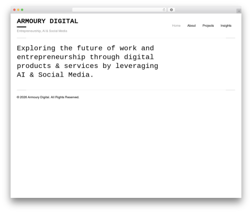 Theme WordPress Magic - armoury.digital
