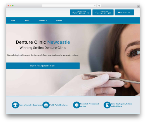 WordPress website theme Jtheme Jello - winningsmilesdentureclinic.com